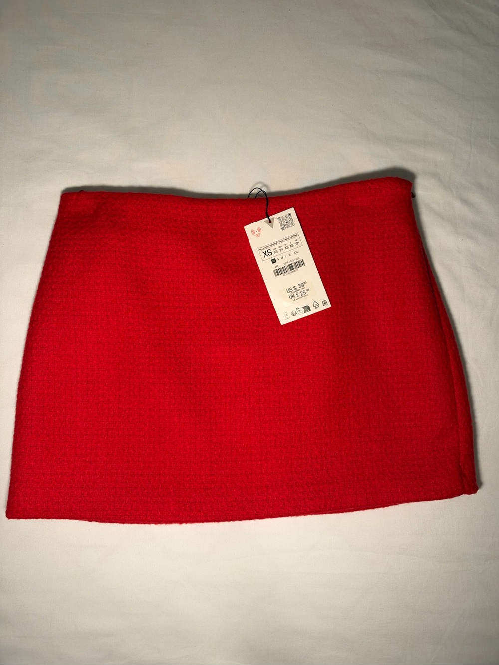 Zara Red Mini Skirt - Classic Straight Cut